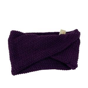 Purple Infinity Twist Snood Neck Warmer Scarf Chunky Knit Collection Eighteen